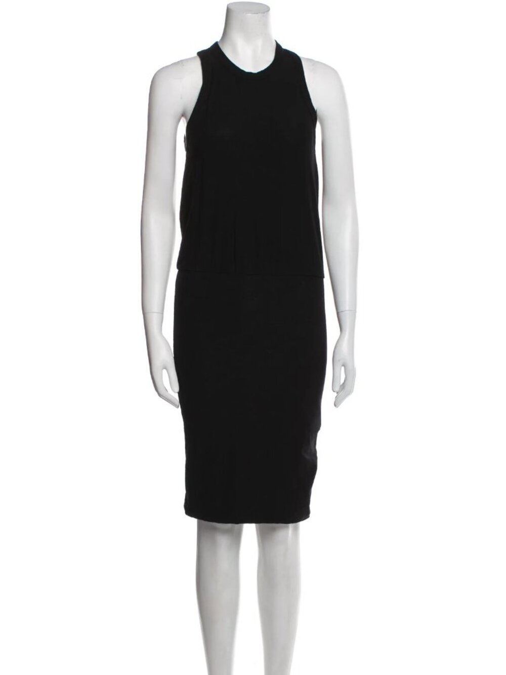 James Perse  Crew Neck Knee-Length Dress  Black | Size: S